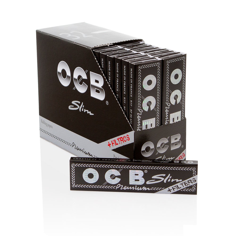 OCB Organic Hemp Slim King Size Rolling Papers – 32 Leaves With Filters & Tips